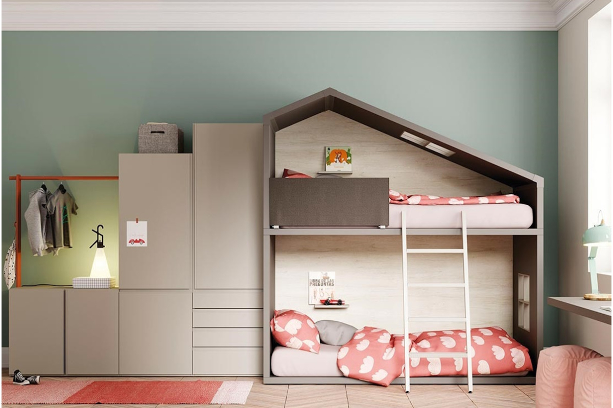 Dormitorio juvenil litera armarios de Lagrama 02