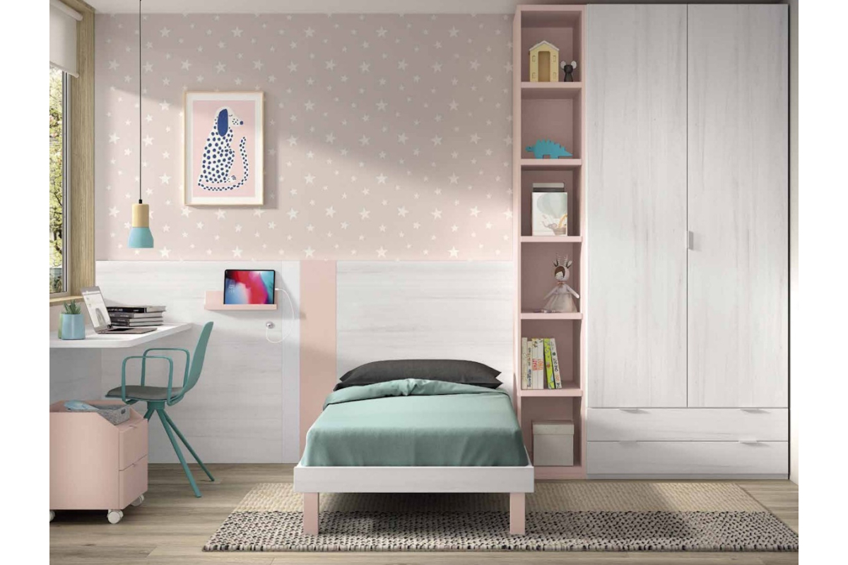 Dormitorio juvenil camas individuales de Glicerio F-311