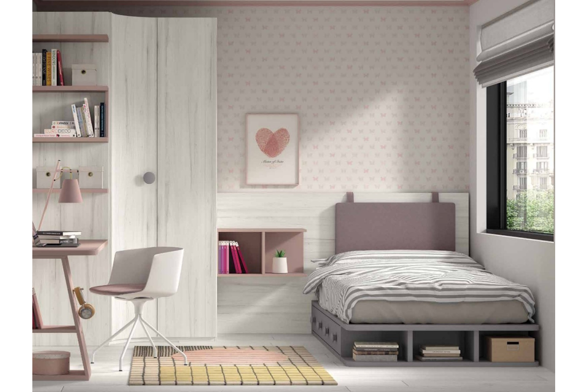 Dormitorio juvenil camas individuales de Glicerio F-308