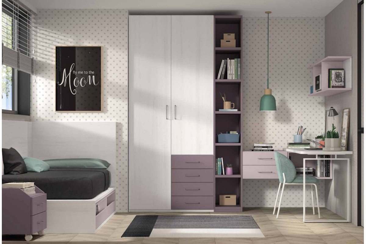 Dormitorio juvenil camas individuales de Glicerio F-307