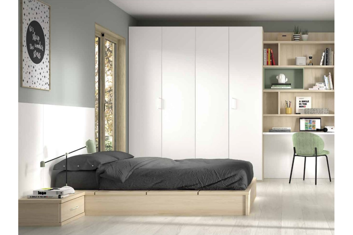 Dormitorio juvenil camas individuales de Glicerio F-306