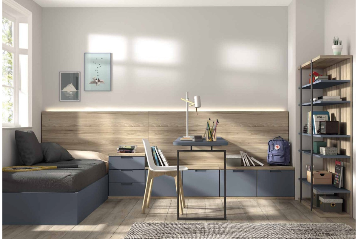 Dormitorio juvenil camas individuales de Glicerio F-304