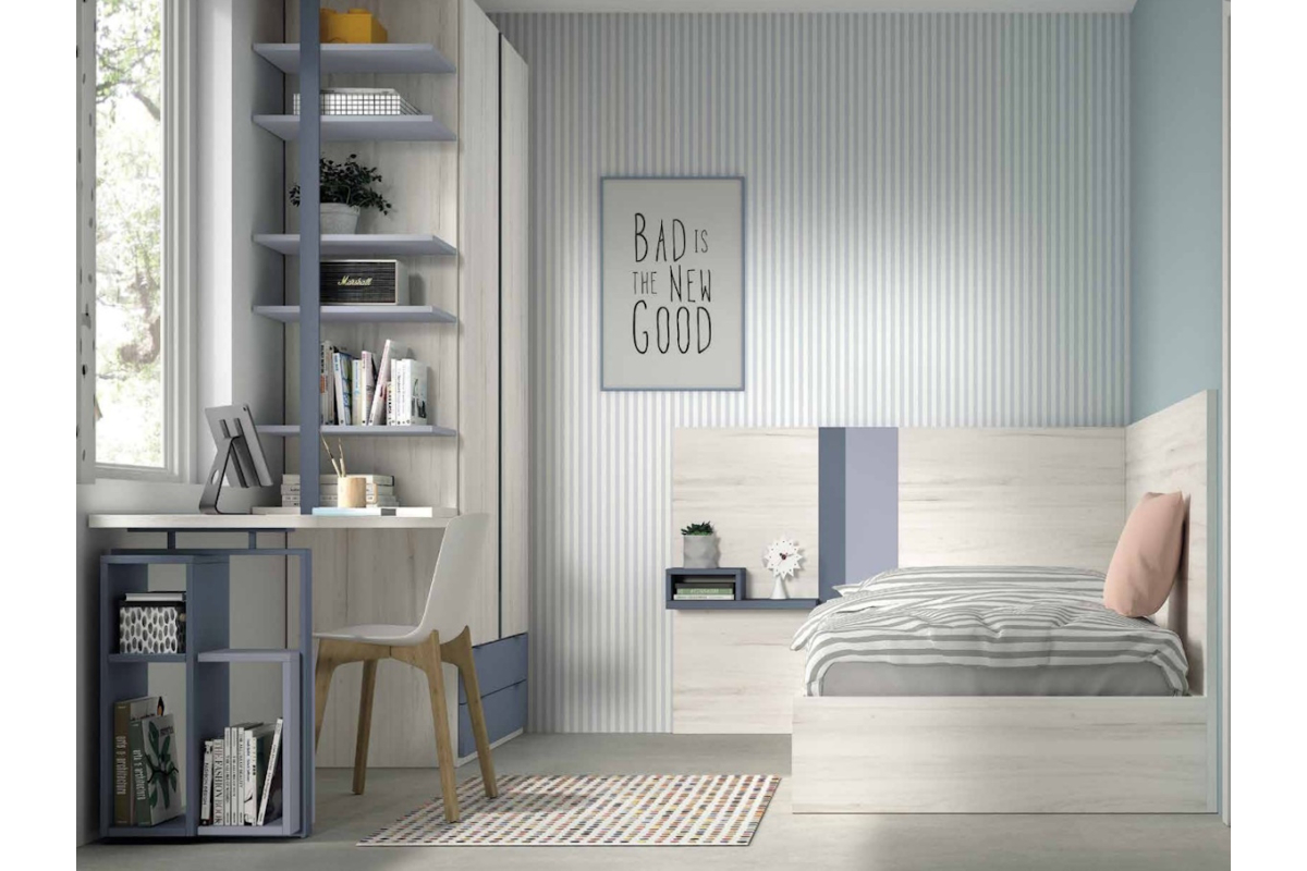 Dormitorio juvenil camas individuales de Glicerio F-303