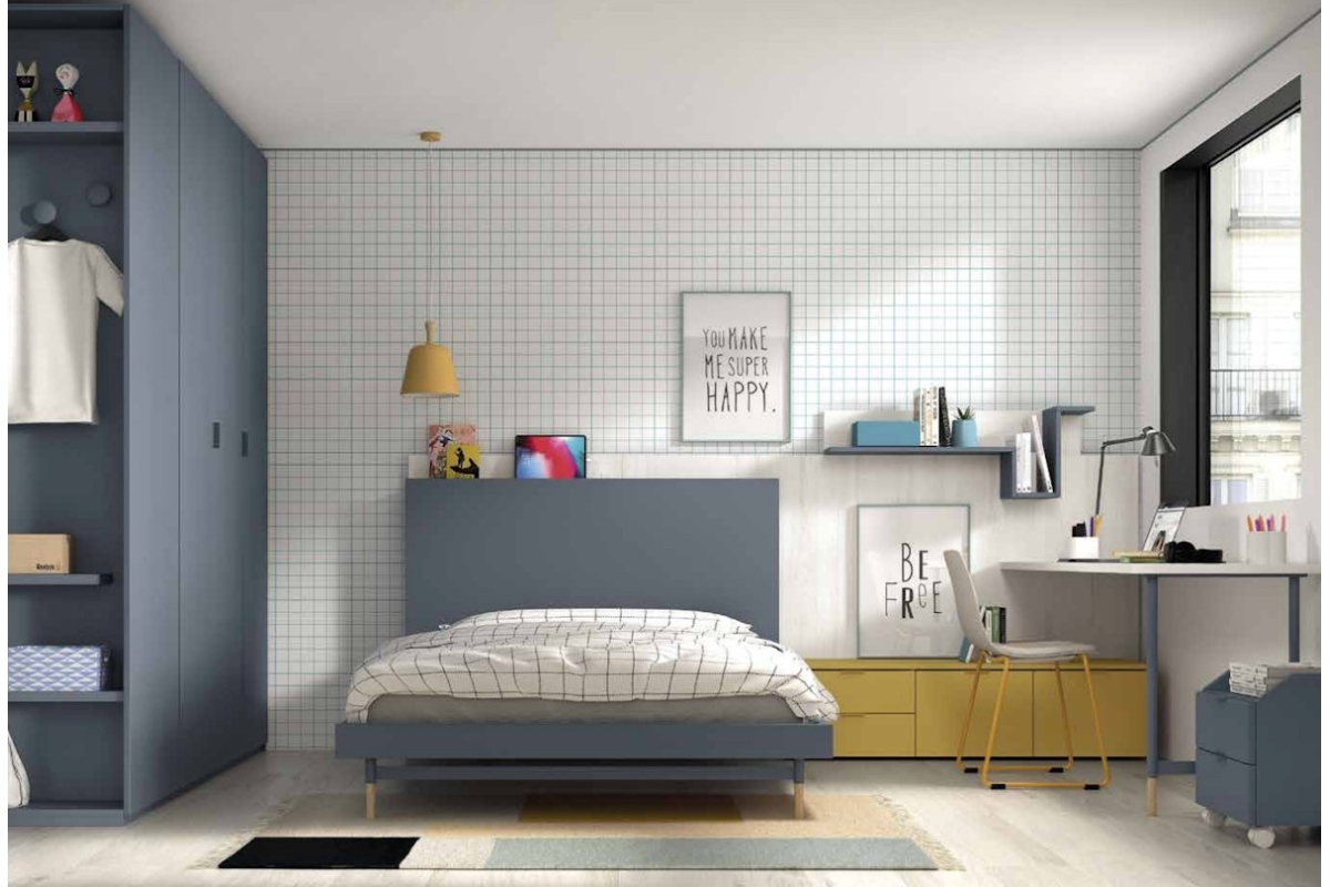 Dormitorio juvenil camas individuales de Glicerio F-301