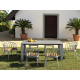 Conjunto de mesa modelo Sintra 447 y 4 sillas modelo Sintra 446 de terraza o jardín de Arkimueble