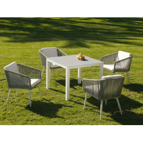 Conjunto de mesa y 4 sillas modelo siena para exterior