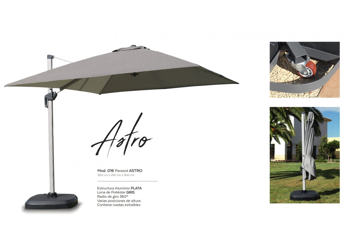 Parasol sombrilla modelo Astro para la terraza o el jardín de Arkimueble