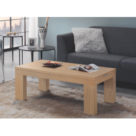 Mesa de centro elevable con bandejas extensibles modelo Zenit de Indesan