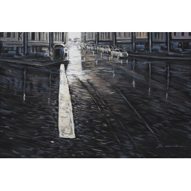 Cuadro arquitectura lienzo Boulevard Dumas P695 Perspectiva 10