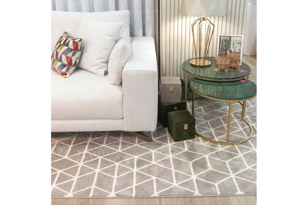 Alfombra anudada a mano modelo Origami Beige de la firma Cut Cut alfombras