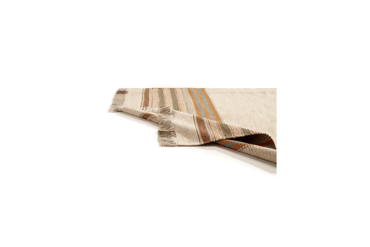 Alfombra hecha a mano modelo Kilim basic lines de la firma Kuatro Carpets