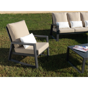 Sillón de jardín de jardín modelo LagosAntracita de la firma Arkimueble