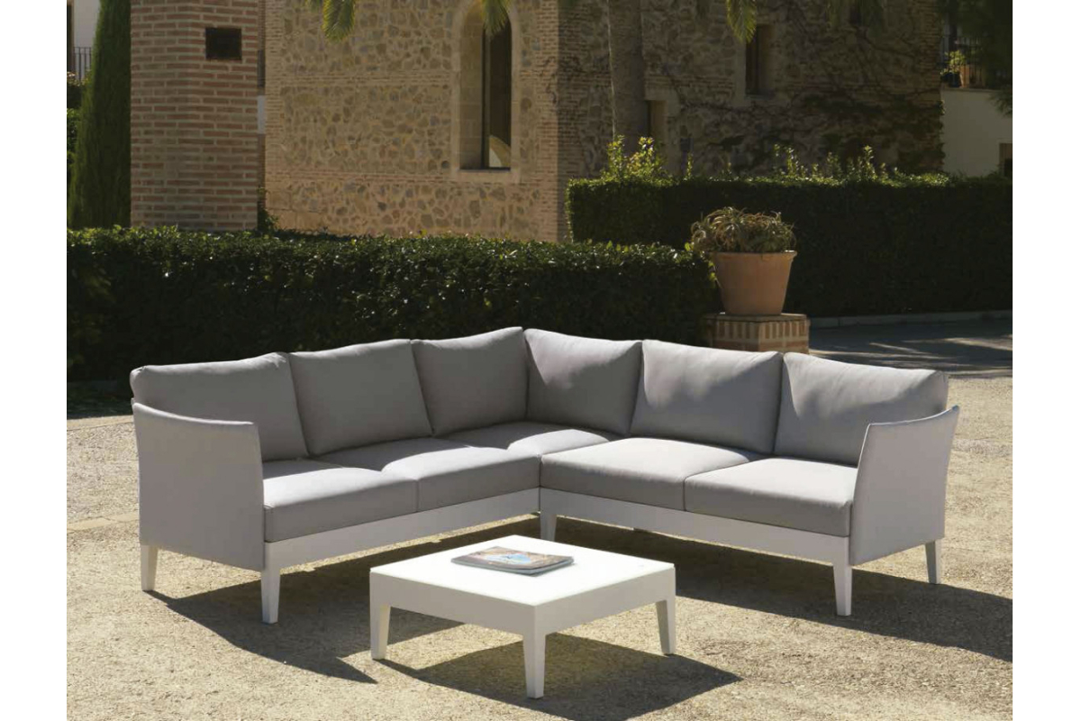 Sofá de rincón de jardín modelo Capri 185-2 de la firma Arkimueble