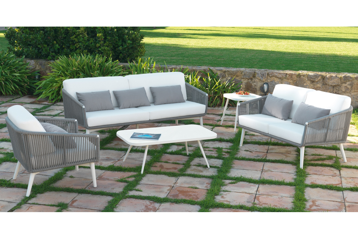 Sofá modelo Siena 213 para jardín y terraza de Arkimueble cuerda 01