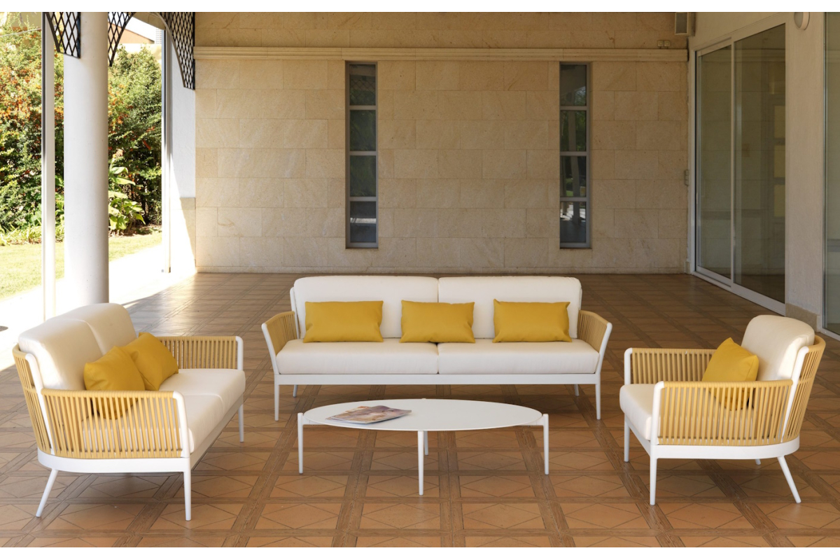 Sofá modelo Arena 233 para jardín y terraza de Arkimueble cuerda 01