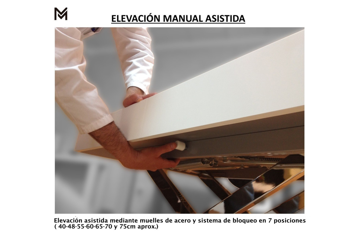 Detalle mesa de centro elevable comedor modelo Activa 920 de Indesan