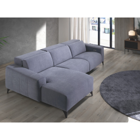 Sofá moderno con chaiselongue modelo Viena con asientos de relax eléctricos de Afos Sofás