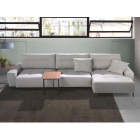 Sofá con chaiselongue moderno modelo Berlín con asientos extraíbles de carro de Afos Sofás