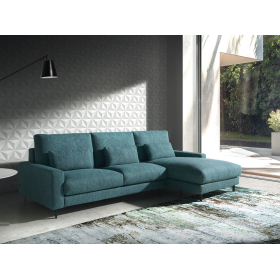 Sofá con chaiselongue moderno modelo Aereo con diseño minimalista y asientos fijos de Eneas by Xirivella