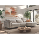 Sofá con chasielongue moderno modelo Alice con asientos de relax eléctricos con diseño minimalista de Pedro Ortiz