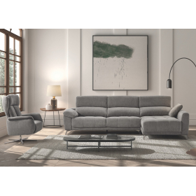Sofá chasielongue con diseño moderno modelo Anabel con asientos deslizantes de Pedro Ortiz