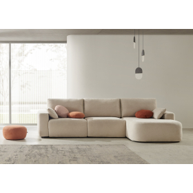 Sofá chaiselongue con diseño moderno modelo Nube con asientos extraíbles de carro de Reyes Ordoñez