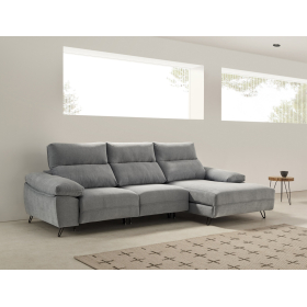 Sofá chaiselongue con diseño moderno modelo Flamingo con asientos extraíbles de carro de Reyes Ordoñez
