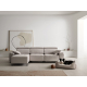 Sofá chaiselongue con diseño moderno modelo Flow con asientos extraíbles de carro de Reyes Ordoñez