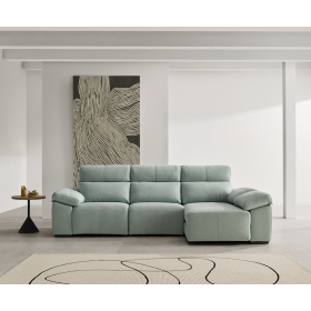 Sofá chaiselongue con diseño moderno modelo Magú con asientos de relax eléctricos de Reyes Ordoñez