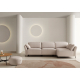 Sofá chaiselongue con diseño moderno modelo Aloe y con asientos deslizantes de carro de Reyes Ordoñez
