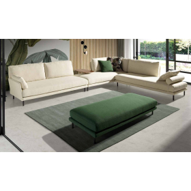 Sofá rinconera desenfundable moderna modelo Bari con asientos fijos con diseño minimalista de Eneas by Xirivella