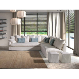 Sofá rinconera moderna desenfundable total modelo Versalle con asientos fijos y con diseño minimalista de Eneas by Xirivella