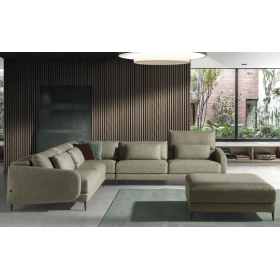Sofá rinconera moderna modelo Venice con asientos fijos y con un diseño minimalista de Eneas by Xirivella