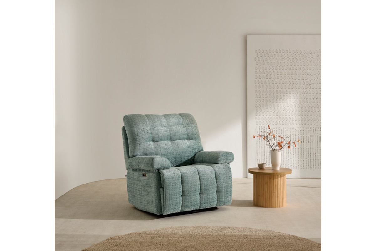 Sillón clásico de relax apertura motorizada o giratorio y balancin modelo Hulk de Reyes Ordoñez