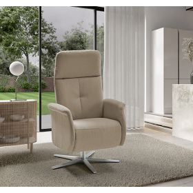 Sillón giratorio moderno de relax apertura manual o eléctrica modelo Kely con diseño minimalista de Mopal Tapizados
