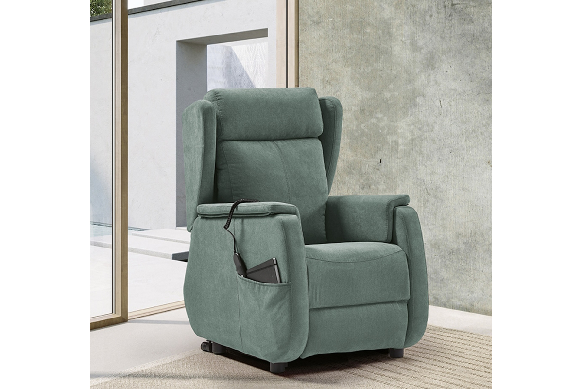 Sillón Orejero clásico de relax apertura manual o eléctrica modelo Olga de Mopal Tapizados