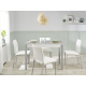 Mesa cocina extensible moderna cristal modelo Génova Cristal