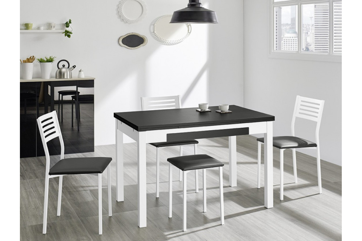Mesa de cocina extensible moderna modelo Delta de Velasco