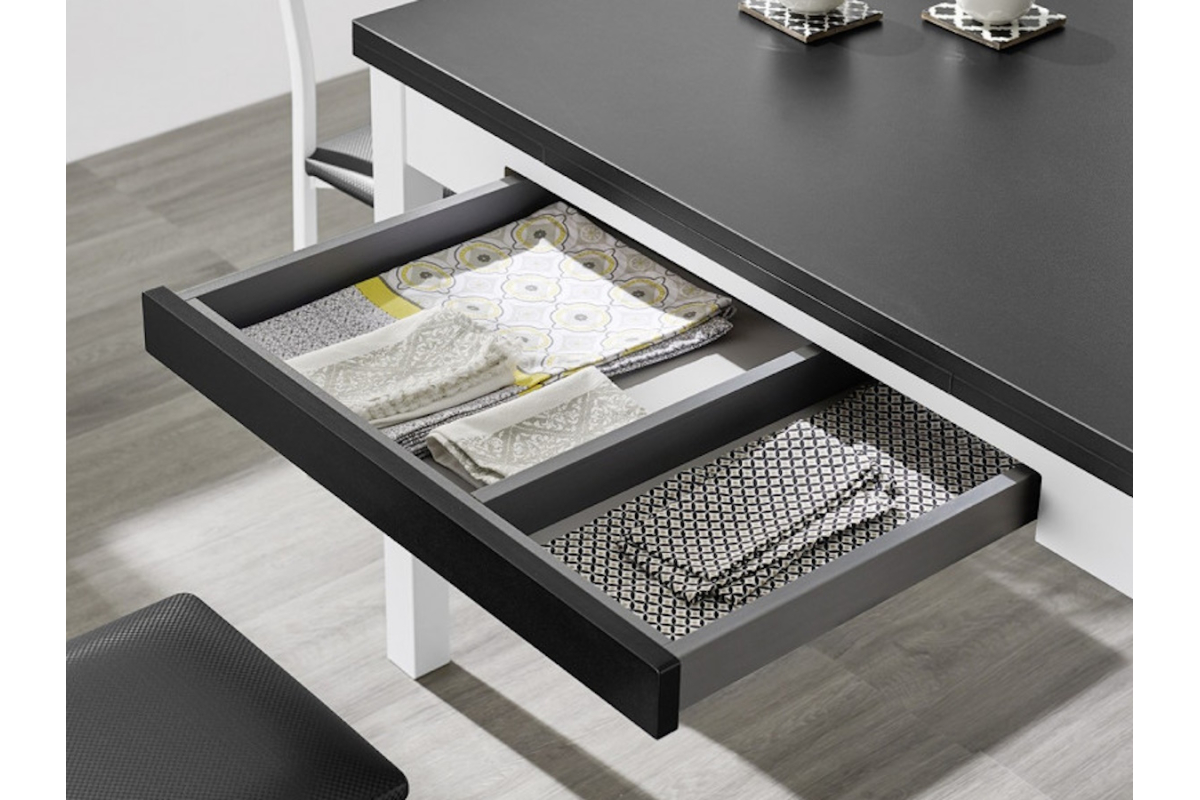 Mesa cocina extensible moderna con cajón modelo Delta de Velasco