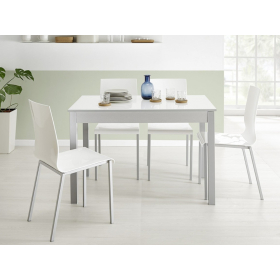 Mesa de cocina extensible moderna tapa de cristal modelo Atenas de Velasco