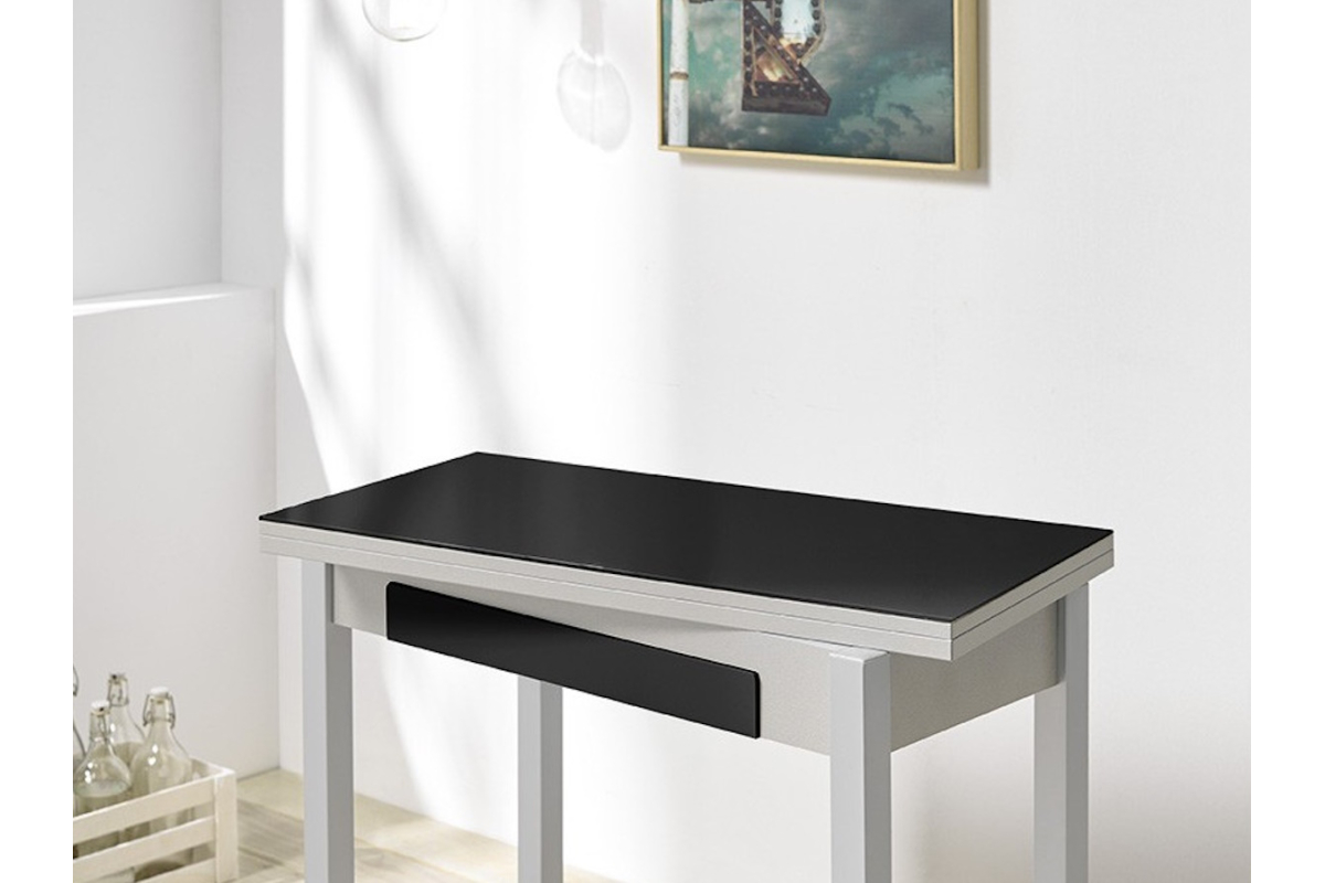 Mesa cocina de libro moderna cristal modelo Alba Libro de Cristal de Velasco