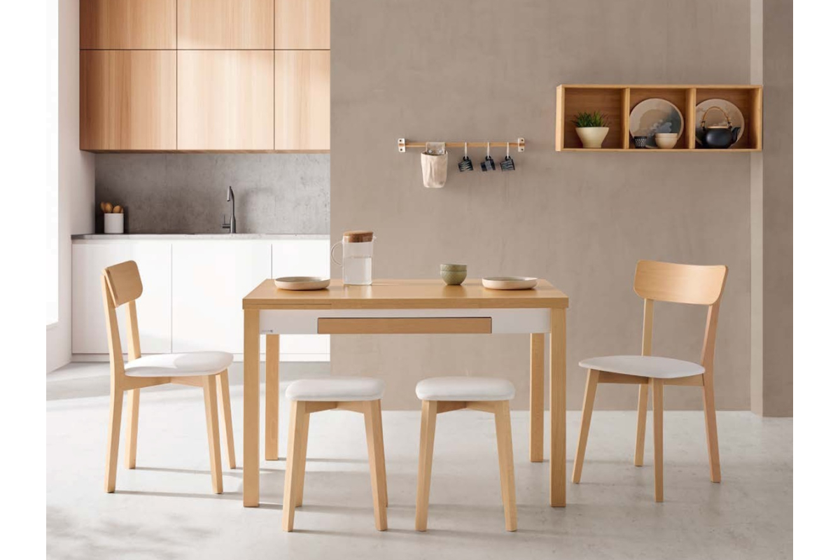 Mesa de cocina extensible moderna modelo Ibiza de Velasco