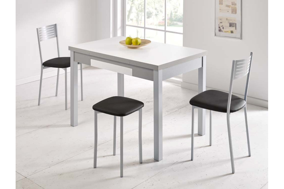 Mesa cocina extensible laminado aluminio modelo Meri de Velasco