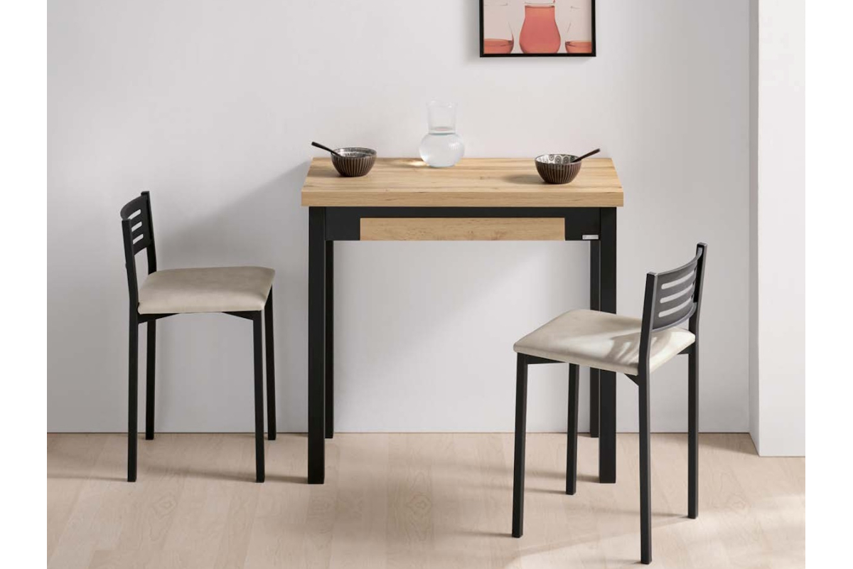 Mesa cocina libro laminado negro modelo Nube Libro de Velasco