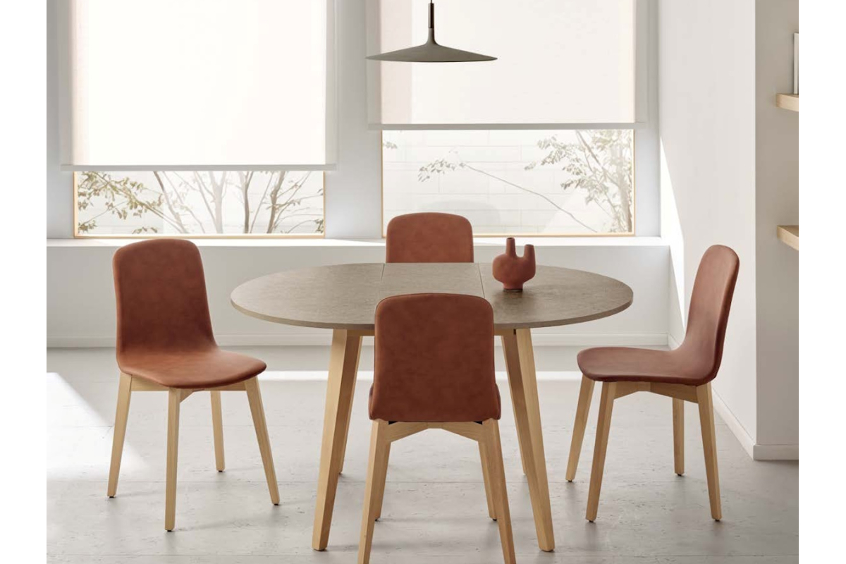 Mesa cocina redonda extensible modelo Viena de Velasco