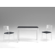 Mesa cocina extensible tapa de cristal modelo Meghan con diseño moderno de Cauxi