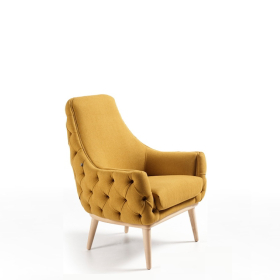 Sillón butaca con diseño moderno modelo Moli Capitoné de Reyes Ordoñez