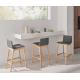 Taburete de cocina tapizado con diseño moderno modelo Saray de Velasco