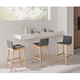 Taburete de cocina tapizado con diseño moderno modelo Saray de Velasco