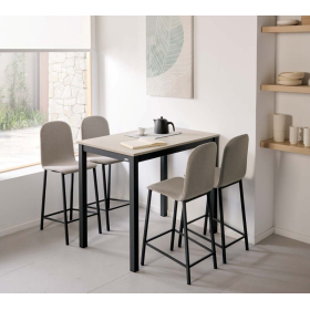 Taburete de cocina tapizado con diseño moderno modelo Sira de Velasco